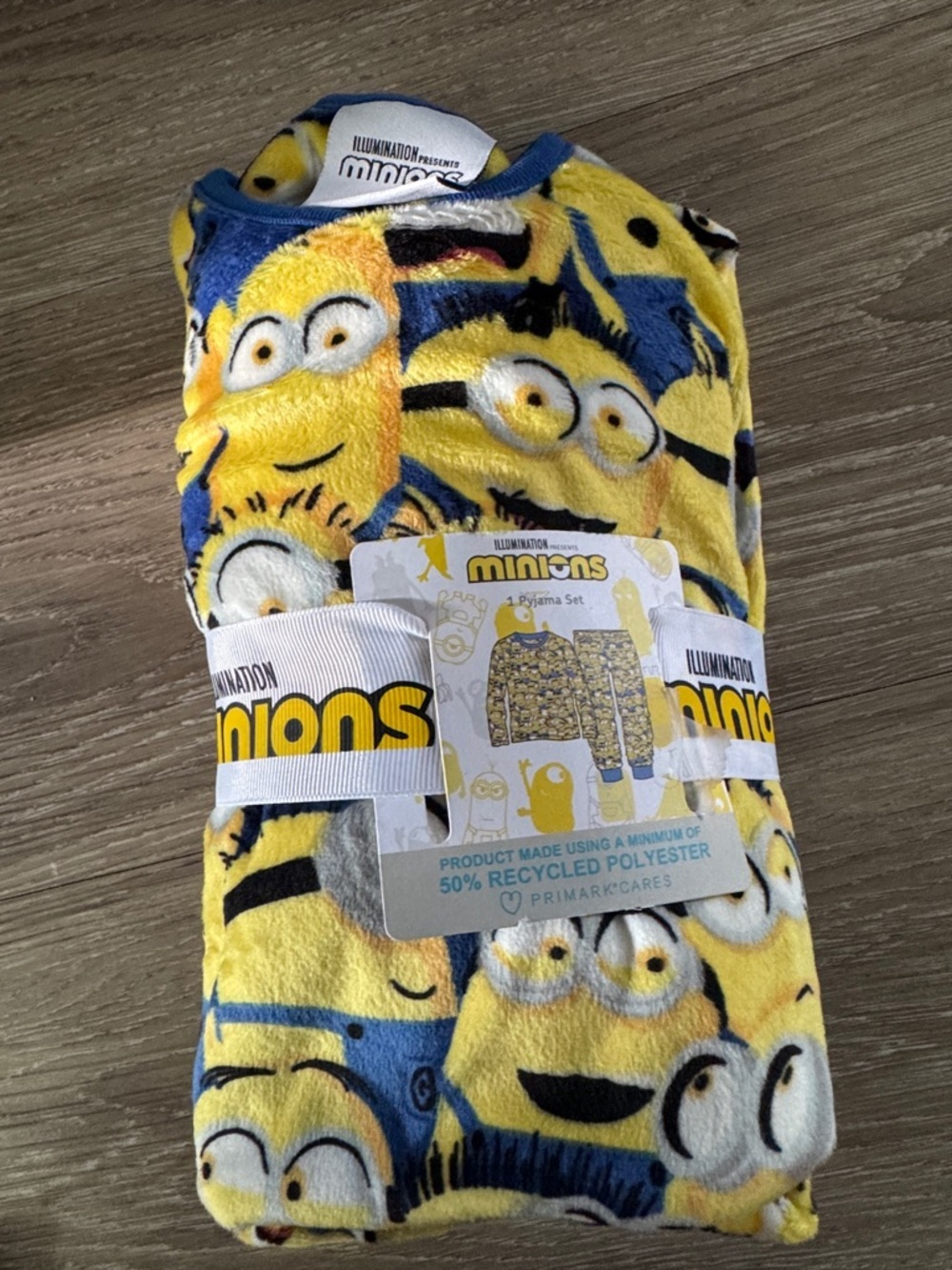 Primark Minions Fleece Pajama Set - Yellow & Blue